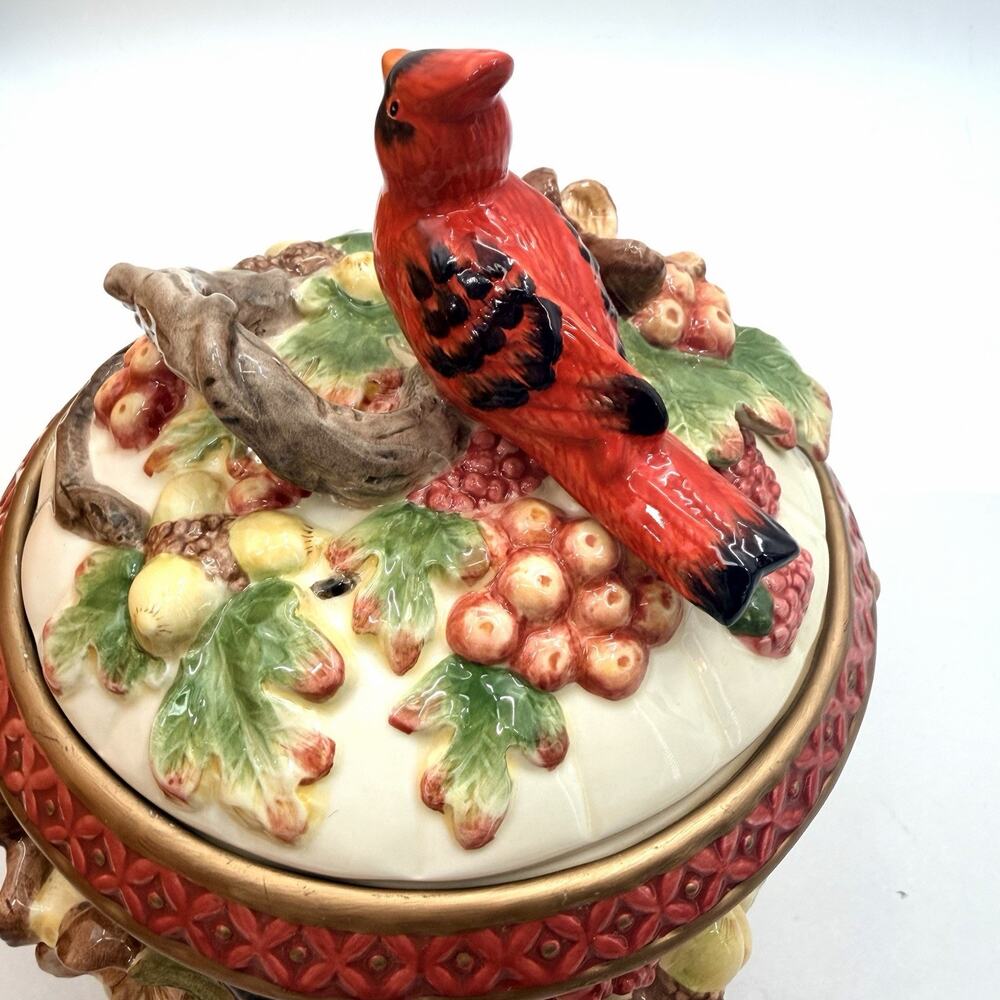 Geo Z Lefton 2001 Cardinal Collection Canister Jar & Lid Vintage Christmas - Picture 13 of 16